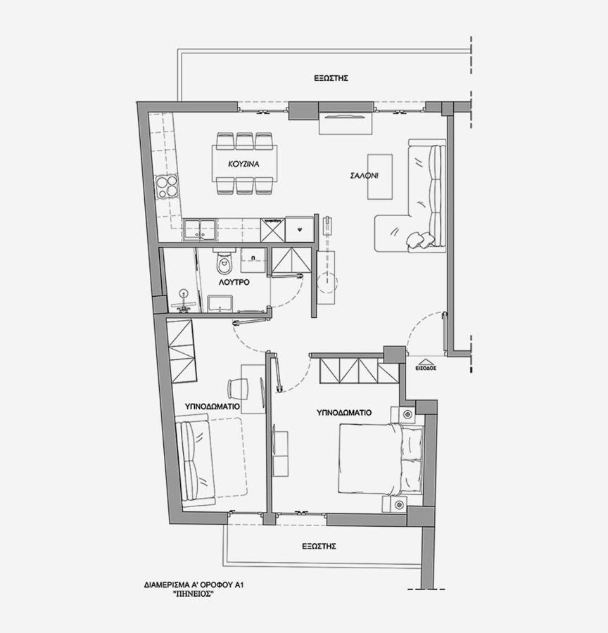 La Larissa Luxury Apartments Peneus Exterior foto